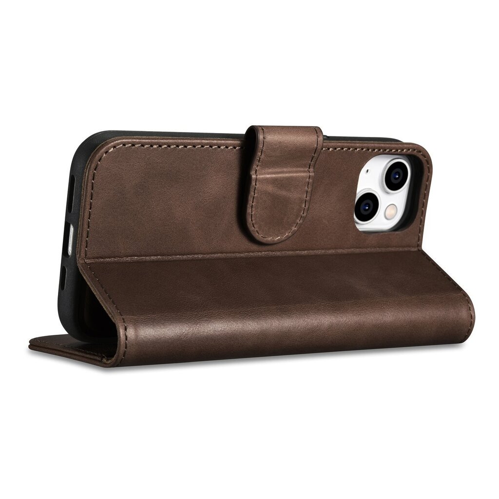 iCarer 2in1 iPhone 14 Plus Leather Flip Anti-RFID brown (WMI14220723-BN) cena un informācija | Telefonu vāciņi, maciņi | 220.lv