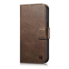 iCarer 2in1 iPhone 14 Pro FlipAnti-RFID Brown (WMI14220722-BN) cena un informācija | Telefonu vāciņi, maciņi | 220.lv