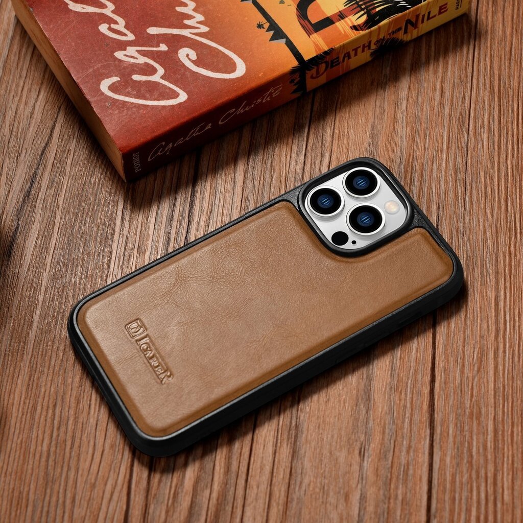 iCarer Leather iPhone 14 Pro Max (MagSafe compatible) brown (WMI14220720-TN) цена и информация | Telefonu vāciņi, maciņi | 220.lv