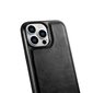 iCarer Leather iPhone 14 Pro Max (MagSafe Compatible) black (WMI14220720-BK) cena un informācija | Telefonu vāciņi, maciņi | 220.lv