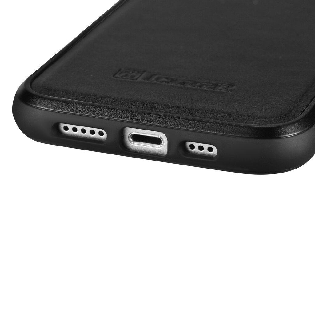 iCarer Leather iPhone 14 Plus (MagSafe Compatible) black (WMI14220719-BK) cena un informācija | Telefonu vāciņi, maciņi | 220.lv