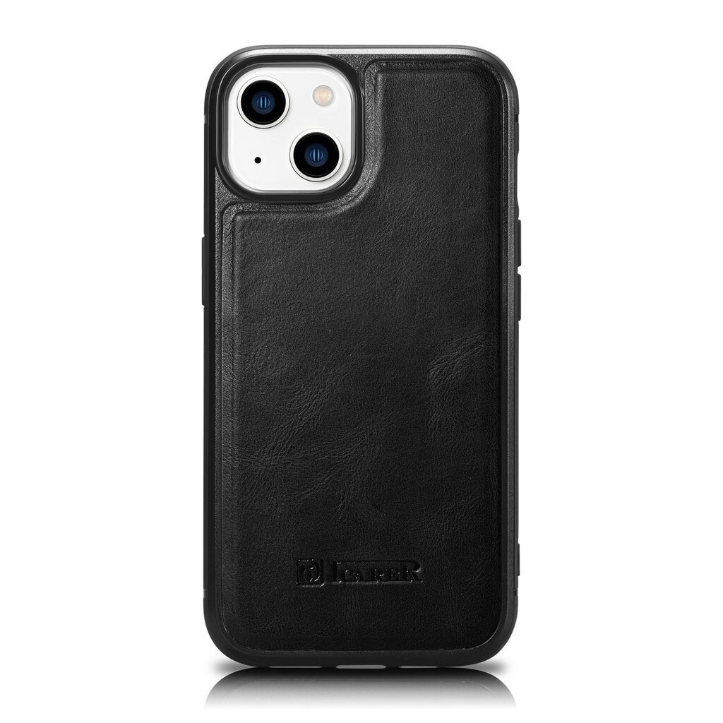 iCarer Leather iPhone 14 Plus (MagSafe Compatible) black (WMI14220719-BK) цена и информация | Telefonu vāciņi, maciņi | 220.lv