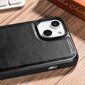 iCarer Leather iPhone 14 Plus (MagSafe Compatible) black (WMI14220719-BK) cena un informācija | Telefonu vāciņi, maciņi | 220.lv