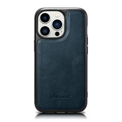 iCarer Leather iPhone 14 Pro (MagSafe compatible) blue (WMI14220718-BU) cena un informācija | Telefonu vāciņi, maciņi | 220.lv