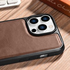 iCarer Leather iPhone 14 Pro (MagSafe compatible) brown (WMI14220718-BN) cena un informācija | Telefonu vāciņi, maciņi | 220.lv