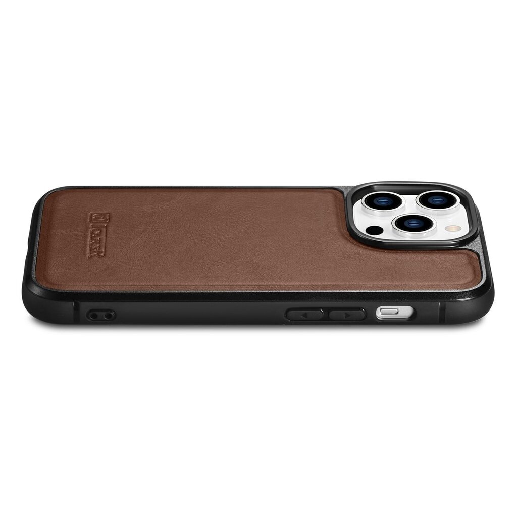 iCarer Leather iPhone 14 Pro (MagSafe compatible) brown (WMI14220718-BN) cena un informācija | Telefonu vāciņi, maciņi | 220.lv
