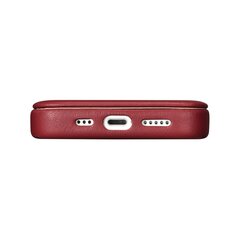 iCarer Leather iPhone 14 Pro Max Flip Magnetic MagSafe Red (WMI14220716-RD) цена и информация | Чехлы для телефонов | 220.lv