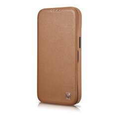 iCarer Leather iPhone 14 Pro Max Flip Magnetic MagSafe Leather Brown (WMI14220716-BN) цена и информация | Чехлы для телефонов | 220.lv
