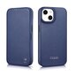 iCarer Leather iPhone 14 Plus Flip Magnetic MagSafe Blue (WMI14220715-BU) cena un informācija | Telefonu vāciņi, maciņi | 220.lv