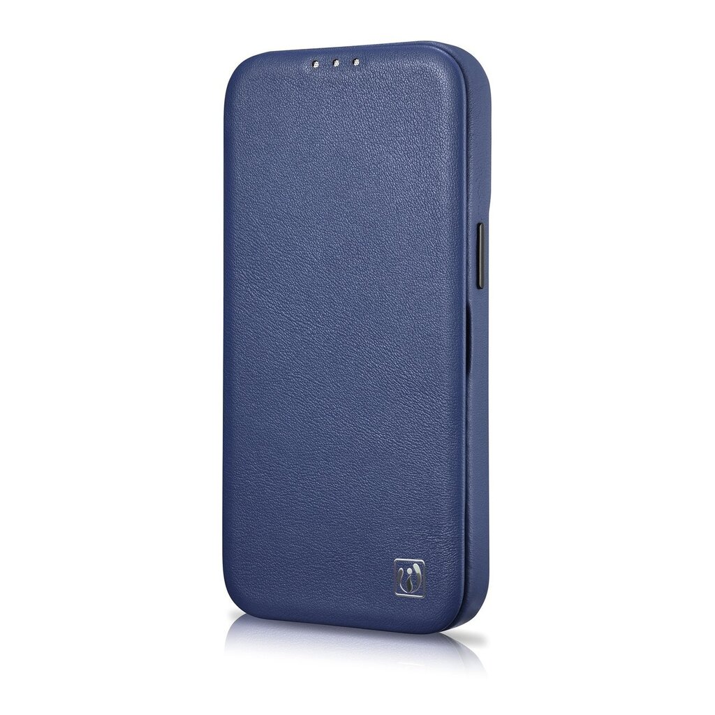 iCarer Leather iPhone 14 Plus Flip Magnetic MagSafe Blue (WMI14220715-BU) cena un informācija | Telefonu vāciņi, maciņi | 220.lv