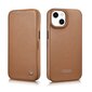 iCarer Leather iPhone 14 Plus Flip Magnetic MagSafe Brown (WMI14220715-BN) cena un informācija | Telefonu vāciņi, maciņi | 220.lv