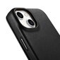 iCarer Leather iPhone 14 Plus Flip Magnetic MagSafe Black (WMI14220715-BK) cena un informācija | Telefonu vāciņi, maciņi | 220.lv