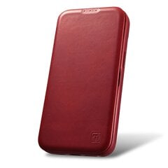 iCarer Leather iPhone 14 Pro Max Flip Magnetic MagSafe Red (AKI14220708-RD) цена и информация | Чехлы для телефонов | 220.lv