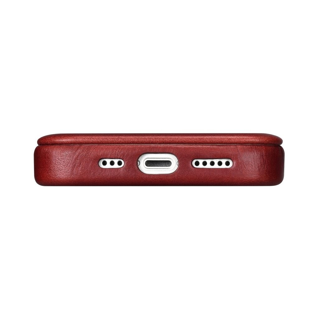 iCarer Leather iPhone 14 Pro Max Flip Magnetic MagSafe Red (AKI14220708-RD) cena un informācija | Telefonu vāciņi, maciņi | 220.lv