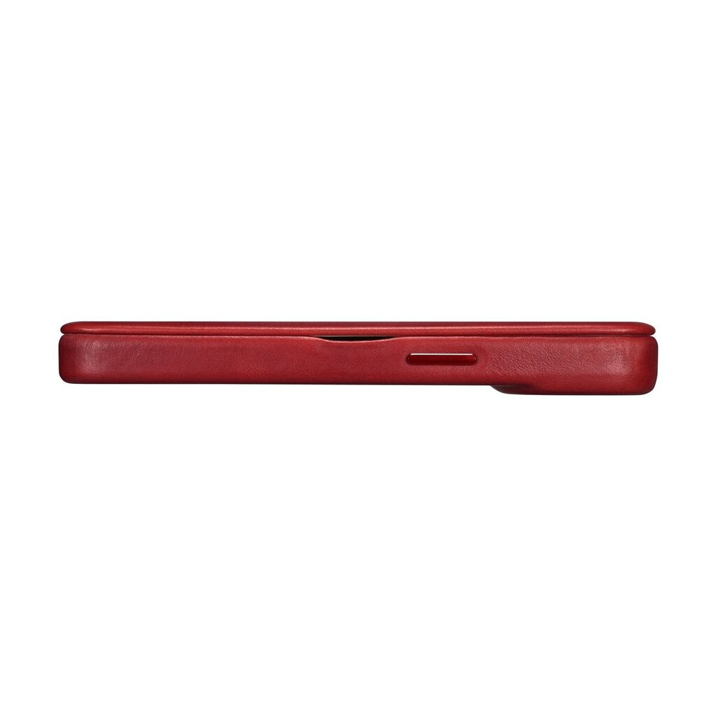 iCarer Leather iPhone 14 Pro Max Flip Magnetic MagSafe Red (AKI14220708-RD) cena un informācija | Telefonu vāciņi, maciņi | 220.lv