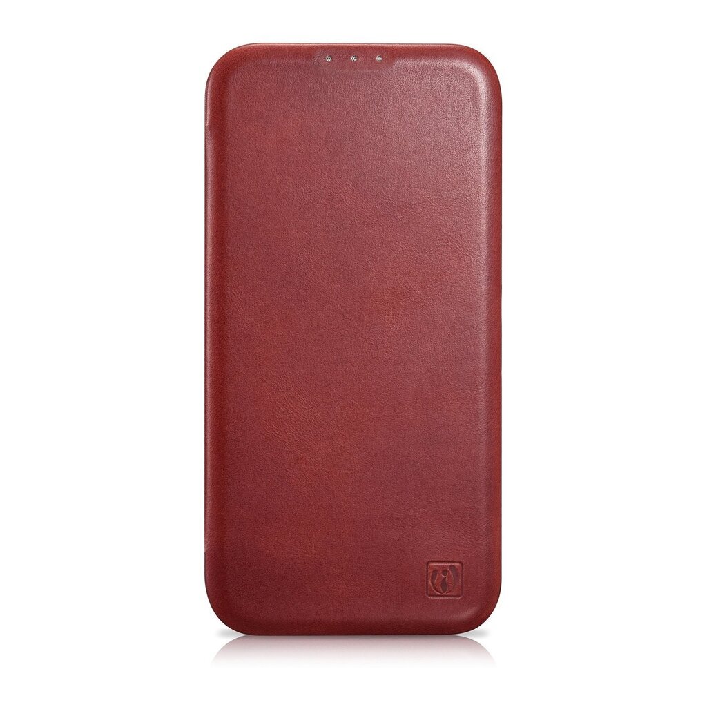 iCarer Leather iPhone 14 Pro Max Flip Magnetic MagSafe Red (AKI14220708-RD) cena un informācija | Telefonu vāciņi, maciņi | 220.lv