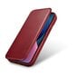 iCarer Leather iPhone 14 Pro Max Flip Magnetic MagSafe Red (AKI14220708-RD) cena un informācija | Telefonu vāciņi, maciņi | 220.lv