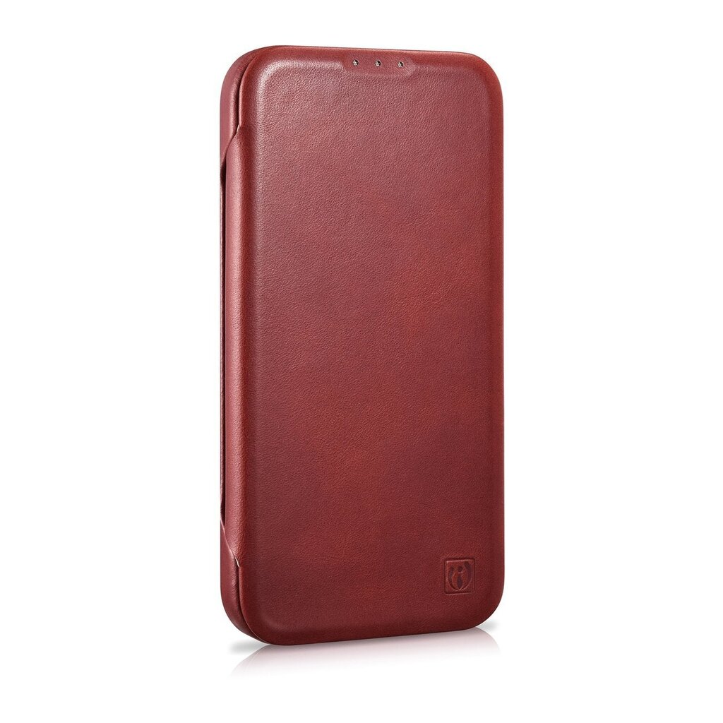 iCarer Leather iPhone 14 Pro Max Flip Magnetic MagSafe Red (AKI14220708-RD) cena un informācija | Telefonu vāciņi, maciņi | 220.lv