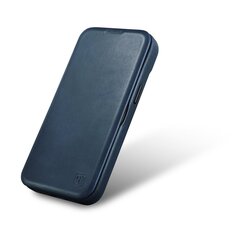 Кожаный чехол iCarer для iPhone 14 Plus Flip с магнитным MagSafe, синий (AKI14220707-BU) цена и информация | Чехлы для телефонов | 220.lv