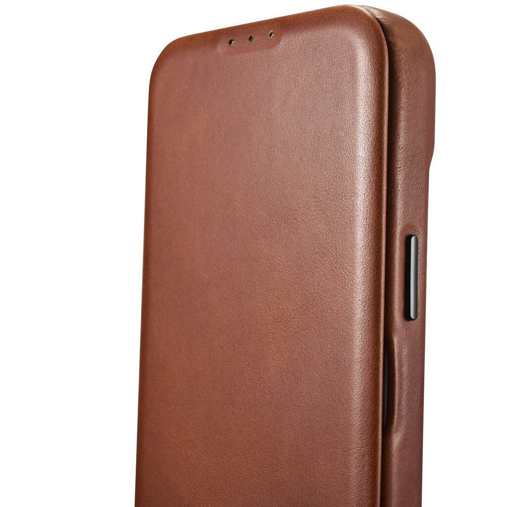 iCarer Leather iPhone 14 Plus magnetic flip MagSafe brown (AKI14220707-BN) cena un informācija | Telefonu vāciņi, maciņi | 220.lv