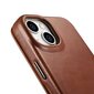 iCarer Leather iPhone 14 Plus magnetic flip MagSafe brown (AKI14220707-BN) cena un informācija | Telefonu vāciņi, maciņi | 220.lv