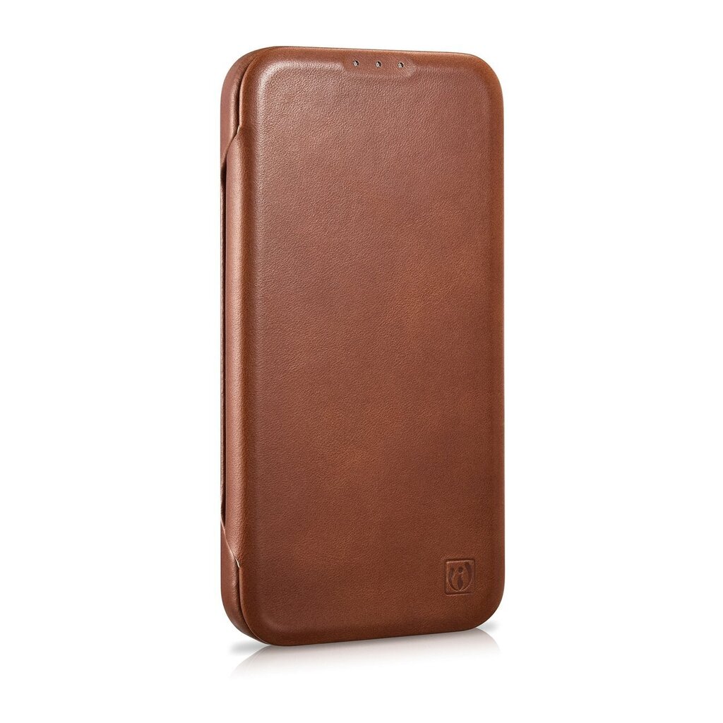 iCarer Leather iPhone 14 Plus magnetic flip MagSafe brown (AKI14220707-BN) cena un informācija | Telefonu vāciņi, maciņi | 220.lv