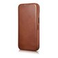 iCarer Leather iPhone 14 Plus magnetic flip MagSafe brown (AKI14220707-BN) cena un informācija | Telefonu vāciņi, maciņi | 220.lv