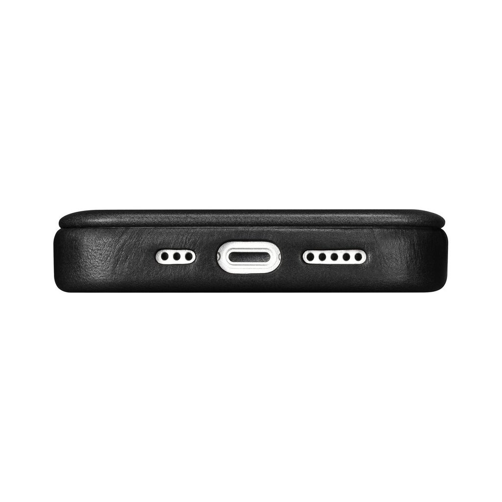 iCarer Leather iPhone 14 Pro Flip Magnetic MagSafe Black (AKI14220706-BK) cena un informācija | Telefonu vāciņi, maciņi | 220.lv