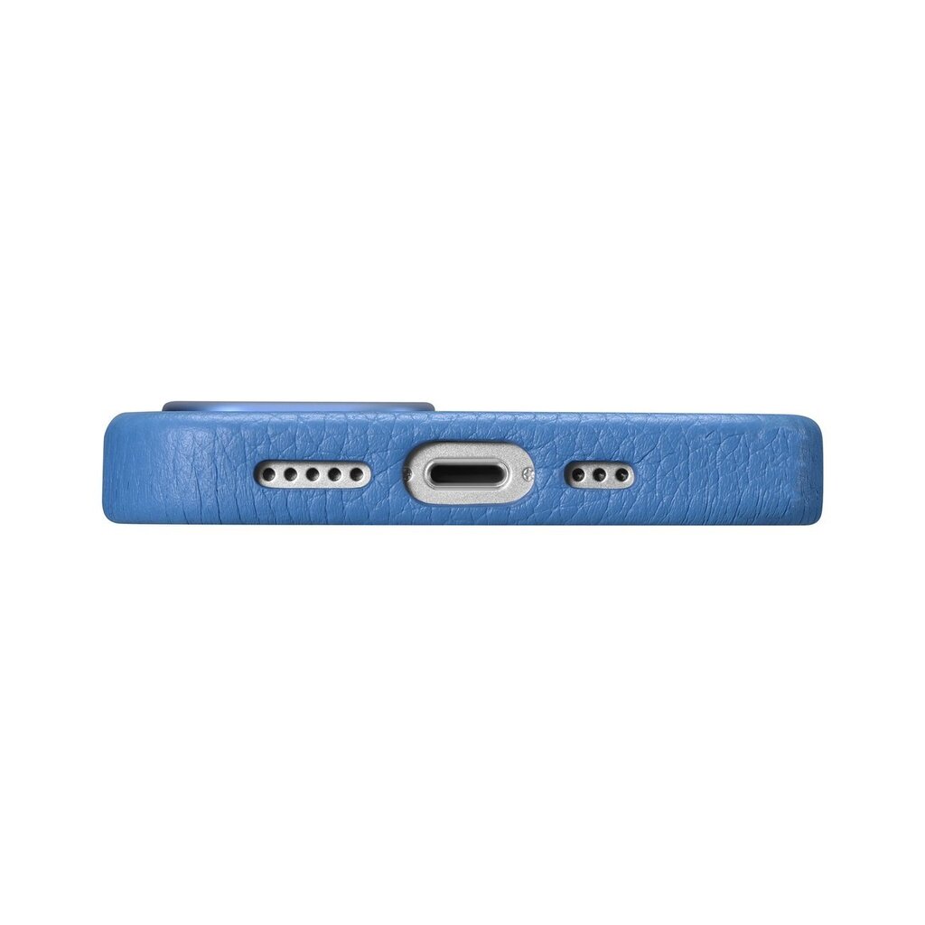 iCarer Litchi Leather iPhone 14 Pro Max Magnetic with MagSafe Light Blue (WMI14220712-LB) cena un informācija | Telefonu vāciņi, maciņi | 220.lv