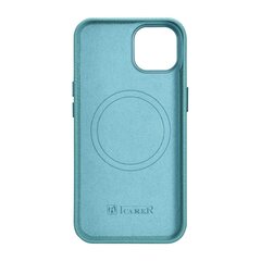 iCarer Litchi Leather iPhone 14 Plus Magnetic MagSafe Green (WMI14220711-GN) cena un informācija | Telefonu vāciņi, maciņi | 220.lv