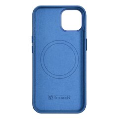 iCarer Litchi Leather iPhone 14 Plus Magnetic MagSafe Light Blue (WMI14220711-LB) cena un informācija | Telefonu vāciņi, maciņi | 220.lv