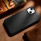 iCarer Litchi Leather iPhone 14 Plus Magnetic MagSafe Black (WMI14220711-BK) cena un informācija | Telefonu vāciņi, maciņi | 220.lv