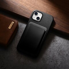 iCarer Litchi Leather iPhone 14 Plus Magnetic MagSafe Black (WMI14220711-BK) цена и информация | Чехлы для телефонов | 220.lv