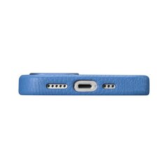 Чехол кожаный iCarer Litchi для iPhone14 Pro Magnetic MagSafe Light Blue (WMI14220710-LB) цена и информация | Чехлы для телефонов | 220.lv