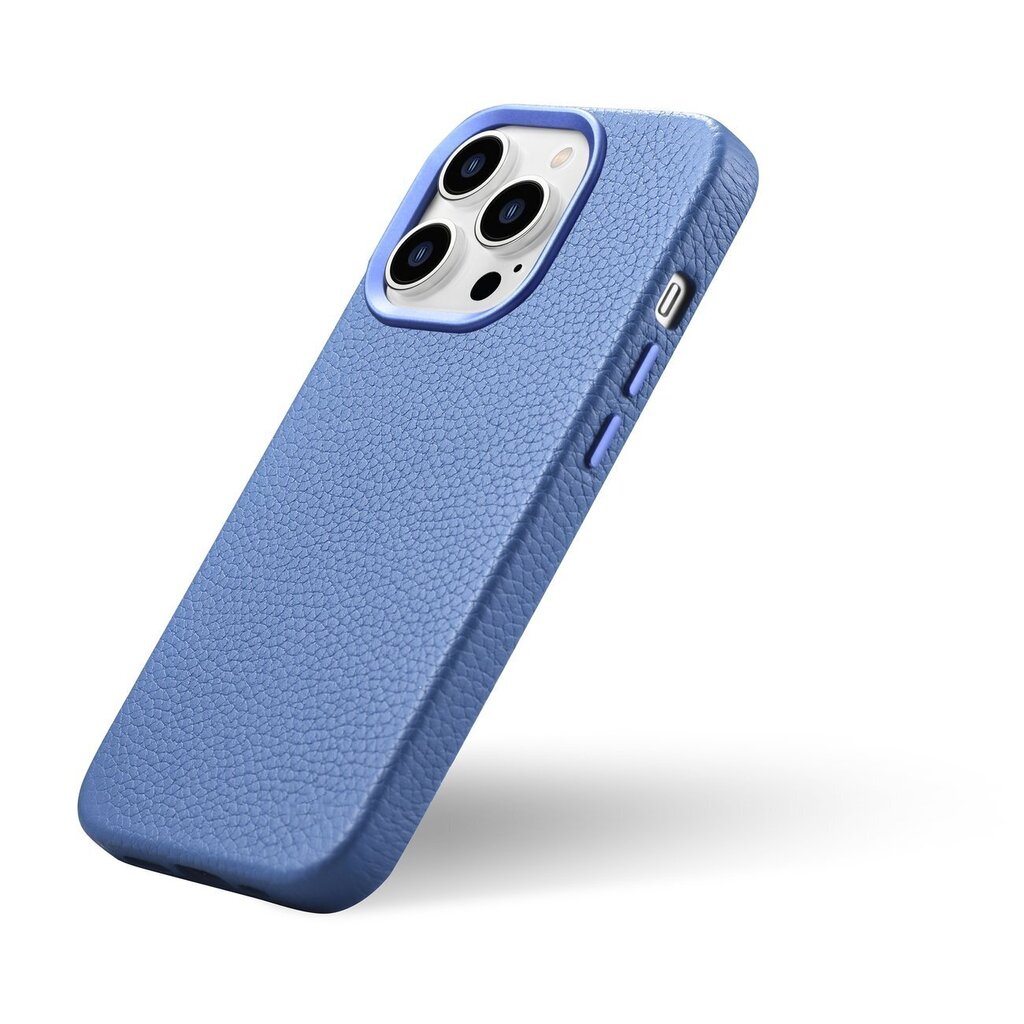 iCarer Litchi Leather iPhone 14 Pro Magnetic MagSafe Light Blue (WMI14220710-LB) цена и информация | Telefonu vāciņi, maciņi | 220.lv