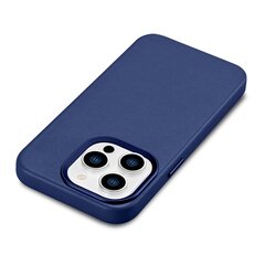 iCarer Leather iPhone 14 Pro Max Blue (WMI14220708-BU) (MagSafe Compatible) cena un informācija | Telefonu vāciņi, maciņi | 220.lv