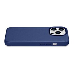 iCarer Leather iPhone 14 Pro Max Blue (WMI14220708-BU) (MagSafe Compatible) cena un informācija | Telefonu vāciņi, maciņi | 220.lv