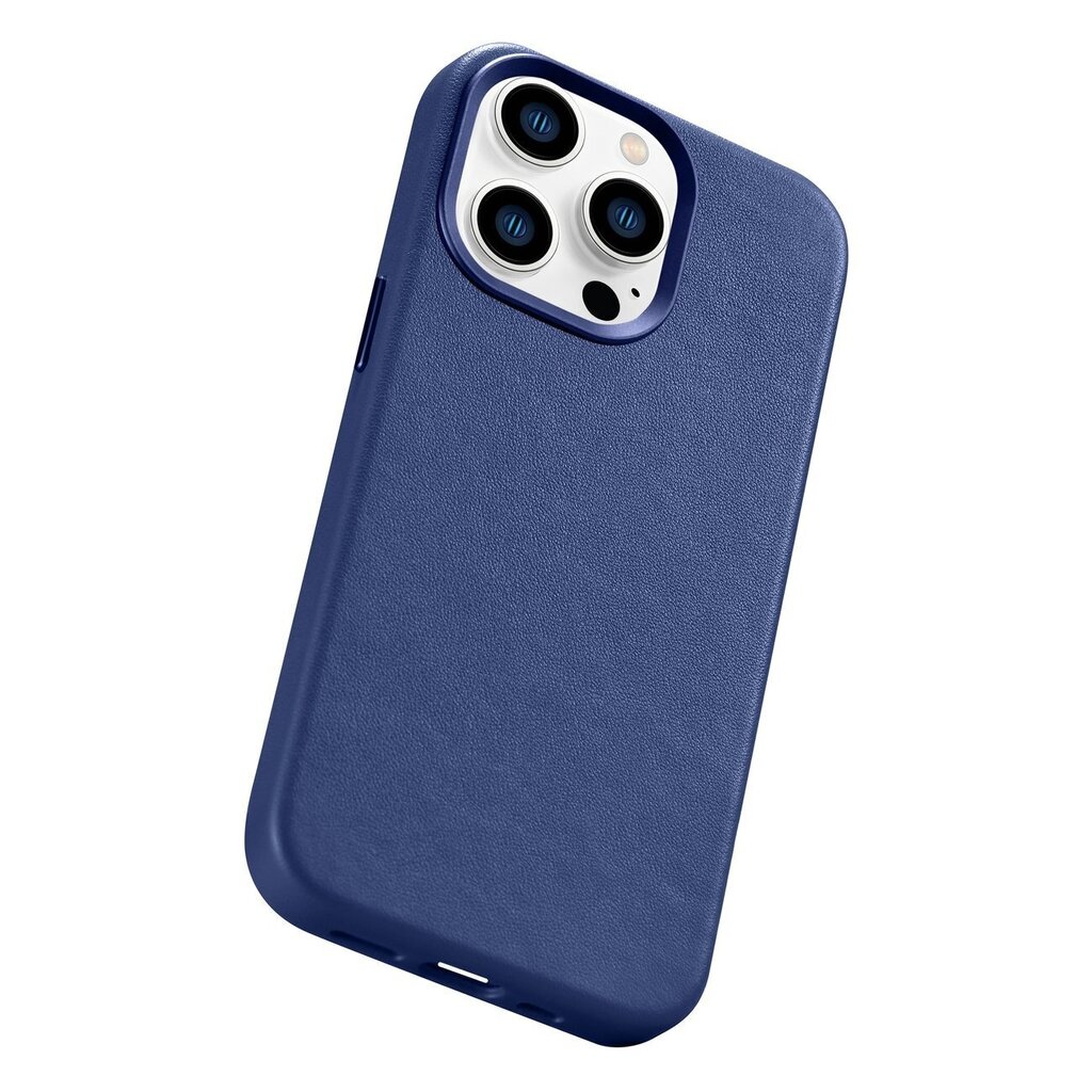 iCarer Leather iPhone 14 Pro Blue (WMI14220706-BU) (MagSafe Compatible) цена и информация | Telefonu vāciņi, maciņi | 220.lv