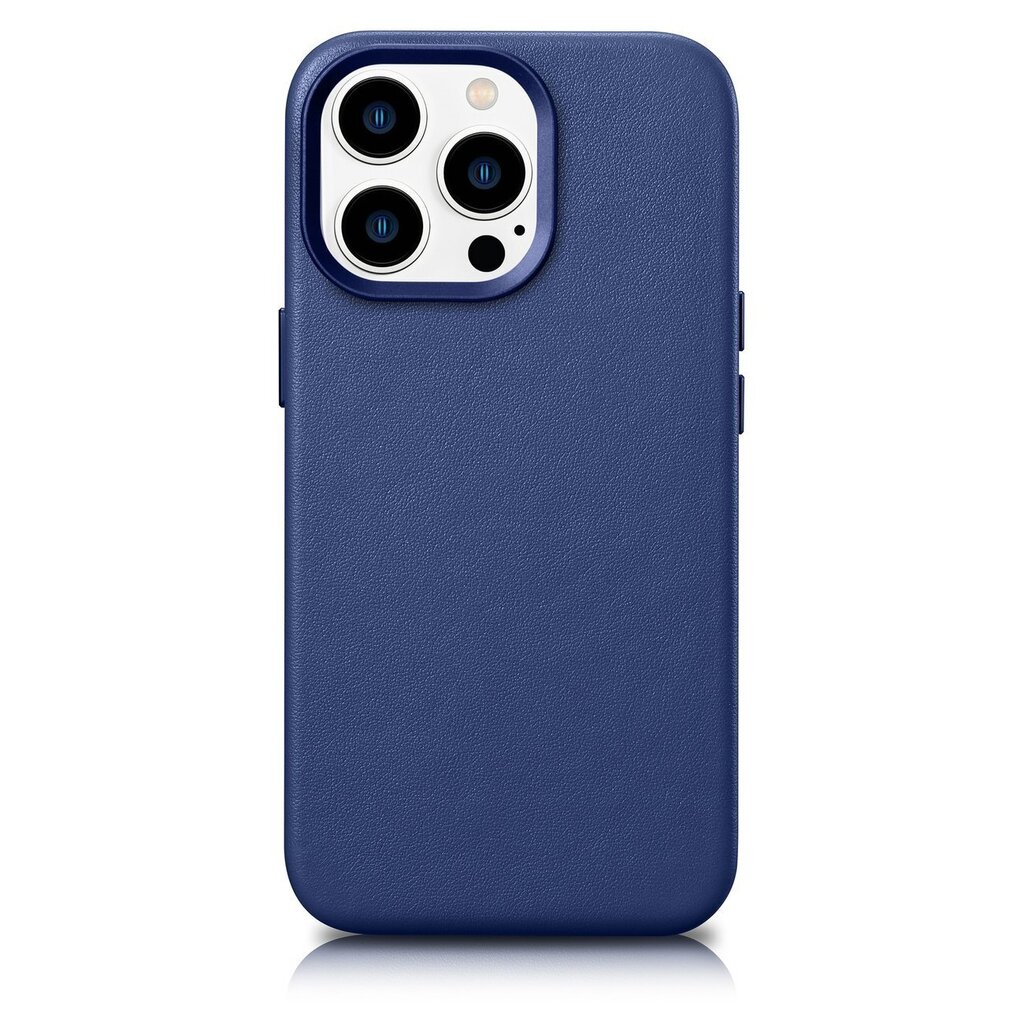 iCarer Leather iPhone 14 Pro Blue (WMI14220706-BU) (MagSafe Compatible) цена и информация | Telefonu vāciņi, maciņi | 220.lv