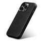 iCarer Leather Leather iPhone 14 Pro Max Magnetic with MagSafe black (WMI14220704-BK) cena un informācija | Telefonu vāciņi, maciņi | 220.lv