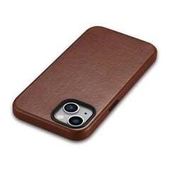 iCarer Leather iPhone 14 Plus Magnetic Leather with MagSafe brown (WMI14220703-RB) цена и информация | Чехлы для телефонов | 220.lv