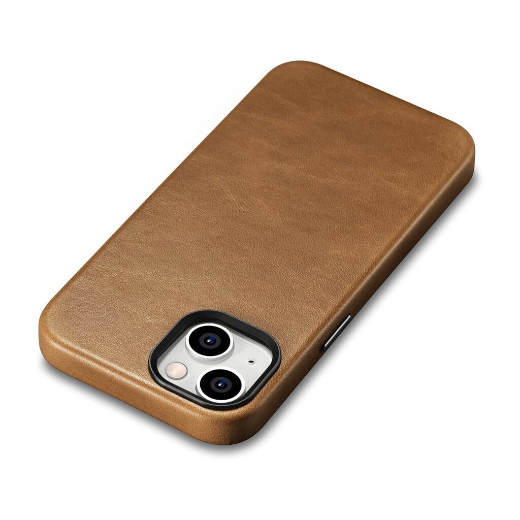 iCarer Leather iPhone 14 Plus Magnetic Leather with MagSafe Brown (WMI14220703-TN) cena un informācija | Telefonu vāciņi, maciņi | 220.lv