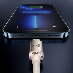 Baseus Crystal Shine Series USB - Lightning 2,4A 20W 2m (CAJY001204) cena un informācija | Savienotājkabeļi | 220.lv