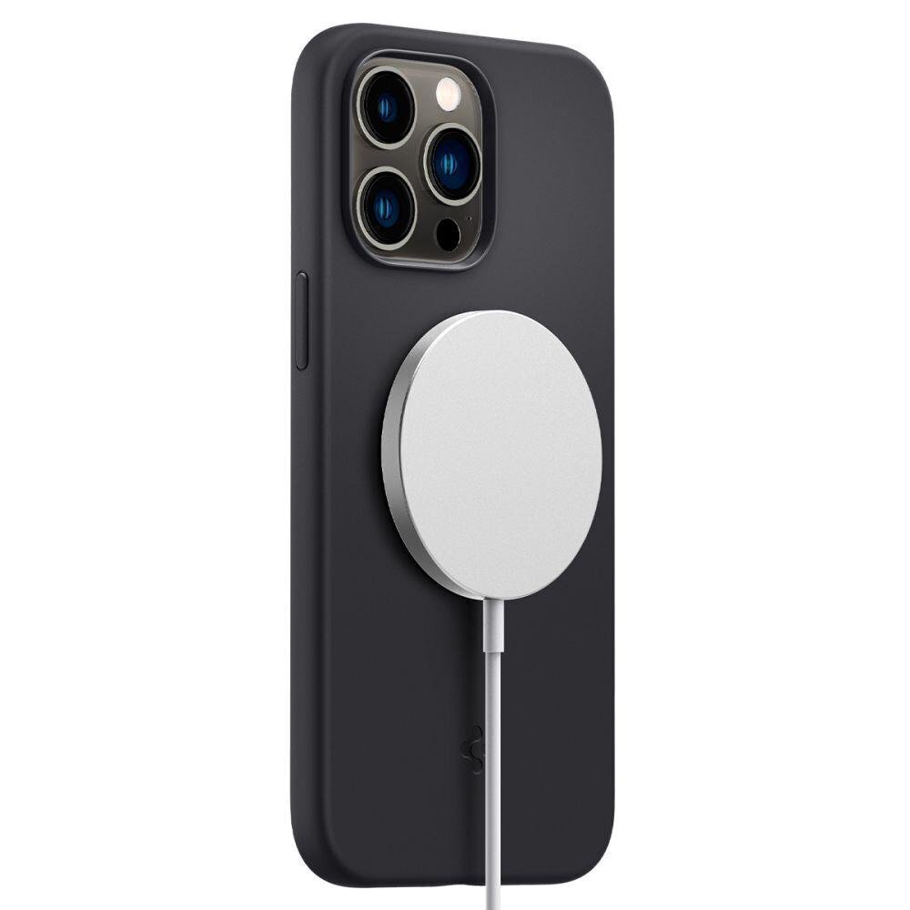 Spigen Silicone Fit iPhone 14 Pro Max Black цена и информация | Telefonu vāciņi, maciņi | 220.lv