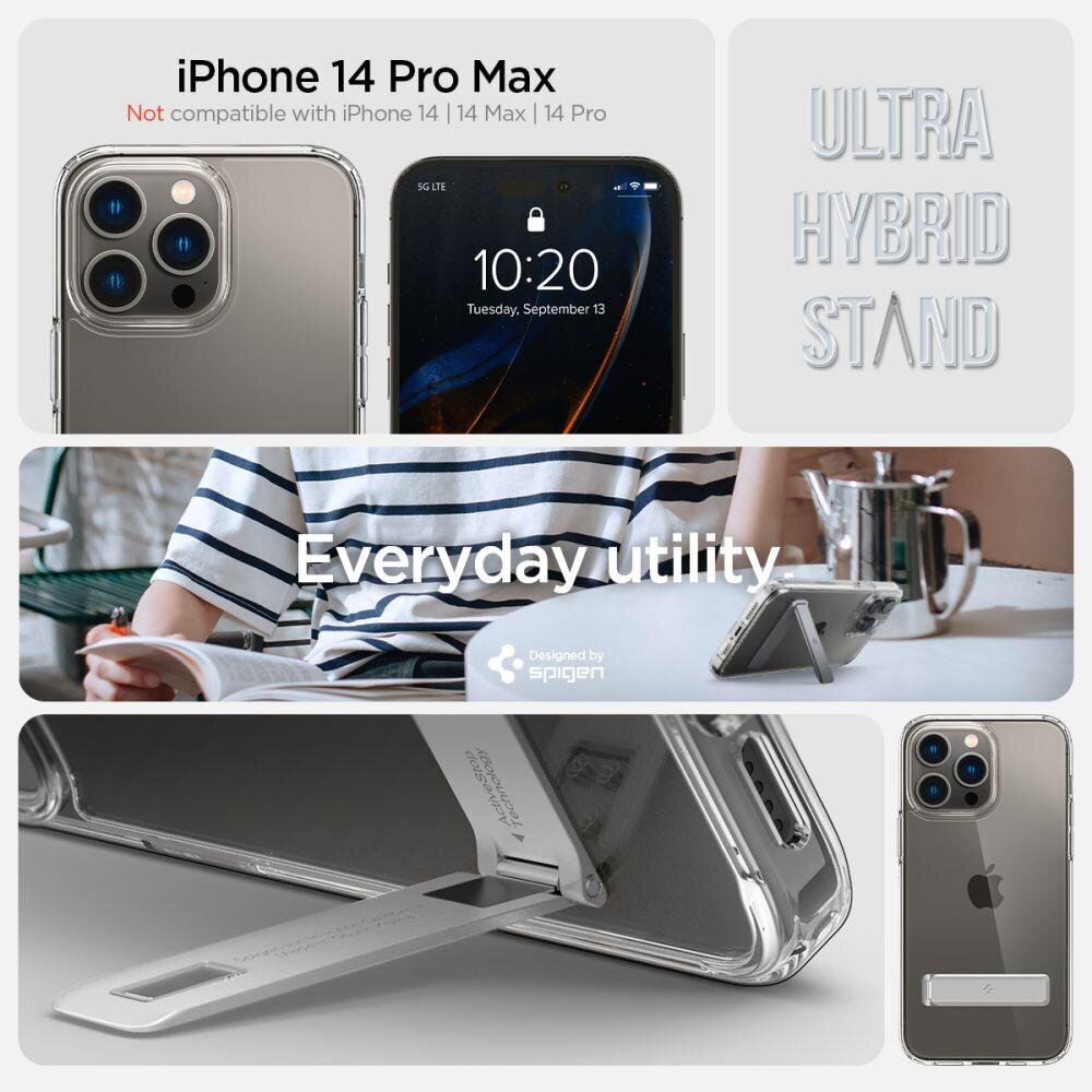 Spigen Ultra Hybrid "S" iPhone 14 Pro Max Crystal Clear cena un informācija | Telefonu vāciņi, maciņi | 220.lv