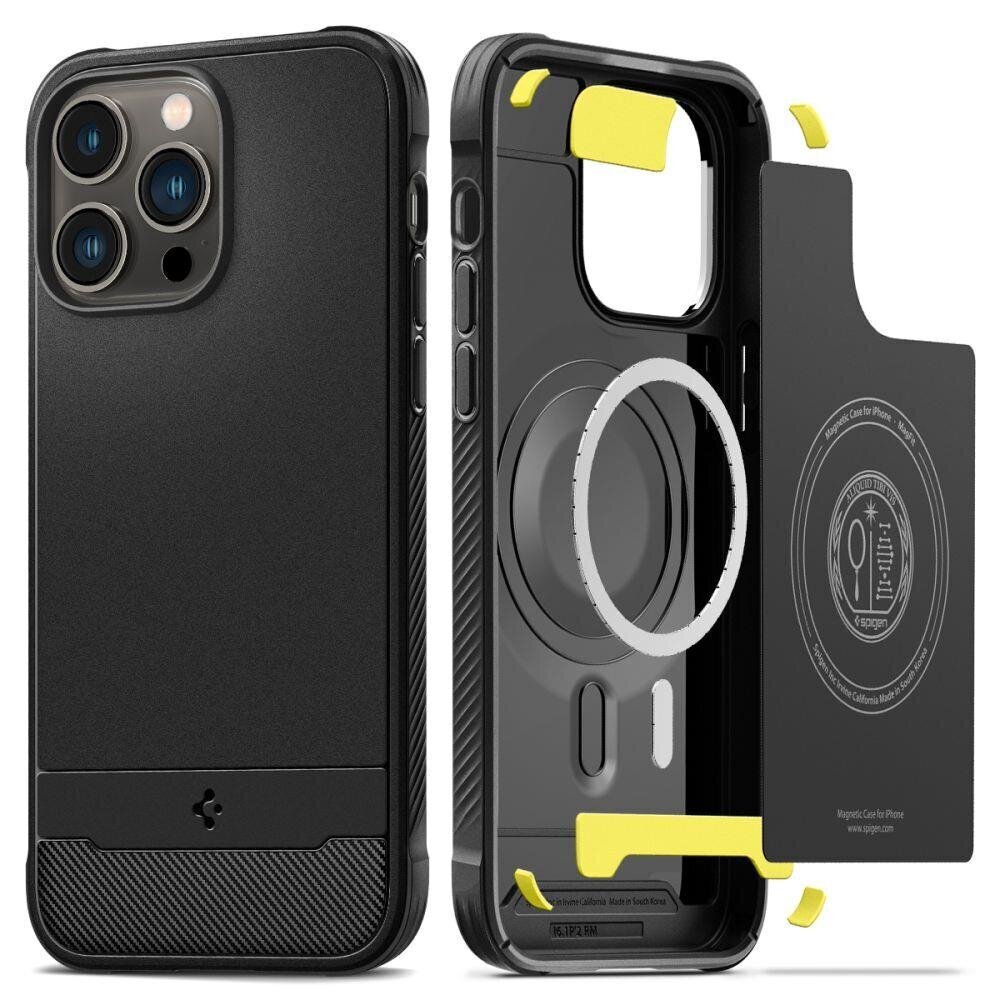 Spigen Rugged Armor iPhone 14 Pro Black цена и информация | Telefonu vāciņi, maciņi | 220.lv