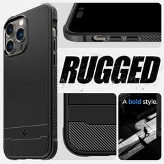 Чехол Spigen Rugged Armor для iPhone 14 Pro Max, черный цена и информация | Чехлы для телефонов | 220.lv