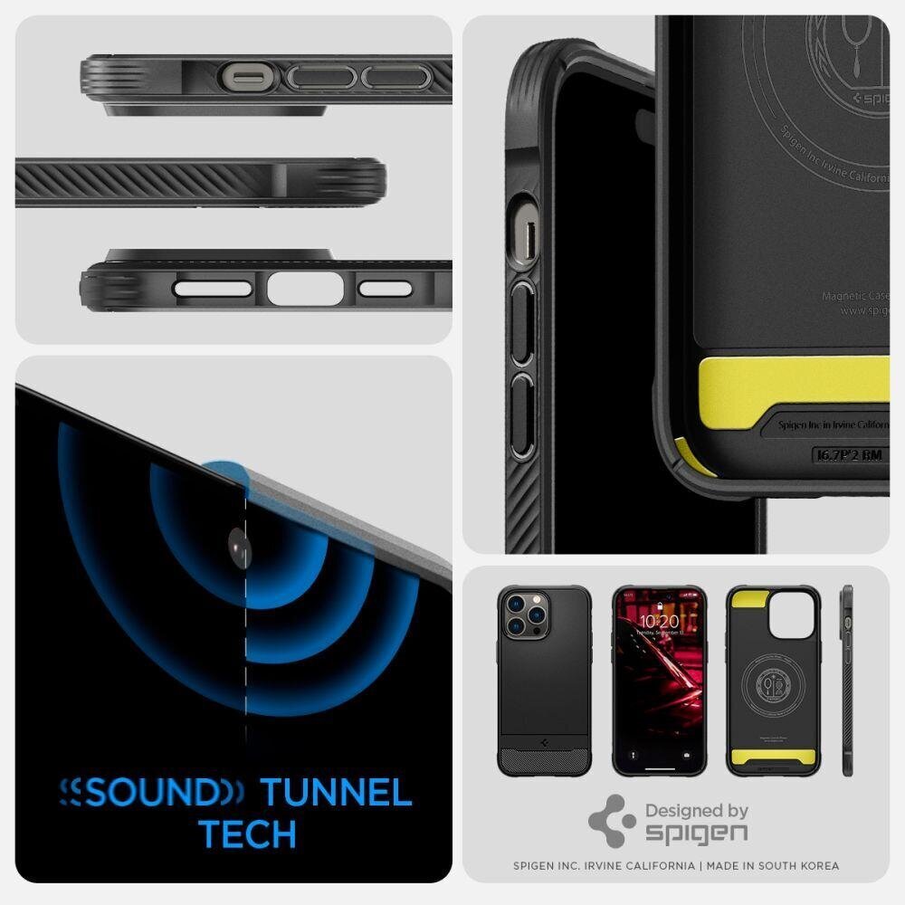Spigen Rugged Armor iPhone 14 Pro Max Black цена и информация | Telefonu vāciņi, maciņi | 220.lv