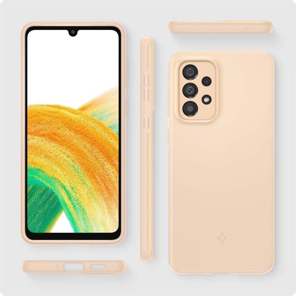 Spigen Thin Fit Galaxy A33 5G COTTON PEACH cena un informācija | Telefonu vāciņi, maciņi | 220.lv