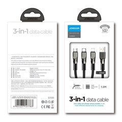 Кабель Joyroom 3in1 USB - Lightning / USB Type C 3,5A 480 Мбит/с 1,3 м (S-1335K4) цена и информация | Кабели для телефонов | 220.lv
